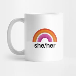 She/Her Pronouns Lesbian Mug